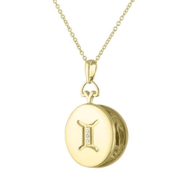 112785 sv 1f6095df ff02 44e2 9a8d a7277d9a7647 My Story The Zodiac Gemini Locket With Diamond 14K Yellow Gold 003 Ctw