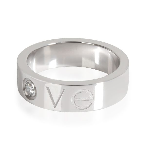 Rings Cartier Love Diamond Band in 18k White Gold 006 CTW