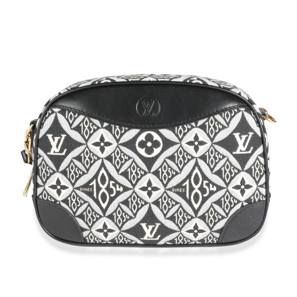 112890 pv Louis Vuitton Black Jacquard Since 1854 Deauville Mini Camera Bag