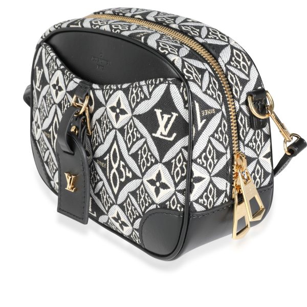 112890 sv Louis Vuitton Black Jacquard Since 1854 Deauville Mini Camera Bag