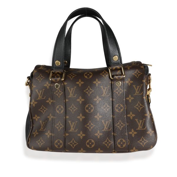 112979 pv Louis Vuitton Monogram Canvas Noir Leather Manhattan NM