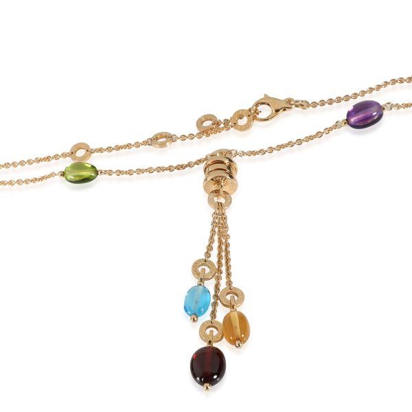 112998 clasp 9d88a6da 4264 41f0 ba89 42053ca3ca77 Bvlgari Allegra Mixed Gemstone Lavalier Necklace in 18k Yellow Gold