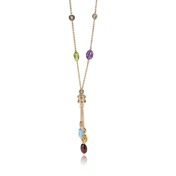 112998 fv d6179002 bc9a 4828 8a92 911af1a74c42 Bvlgari Allegra Mixed Gemstone Lavalier Necklace in 18k Yellow Gold