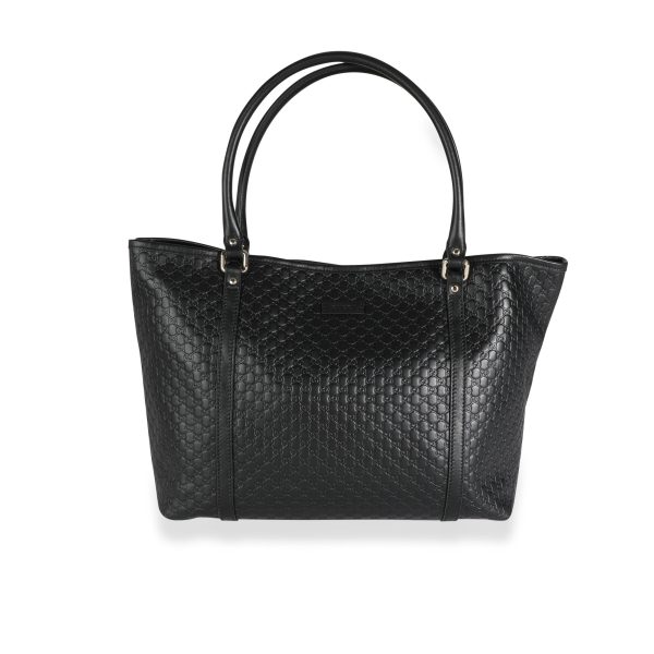 113085 fv 8dcadfc5 7fce 4149 98c1 6be5cd6b9168 Gucci Black Microguccissima Leather Joy Tote