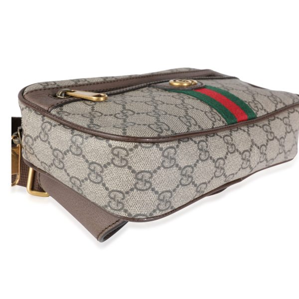 113101 clasp 2eb5207c 3680 49a0 944a 3003d2510678 Gucci Brown Soft GG Supreme Canvas Ophidia Belt Bag