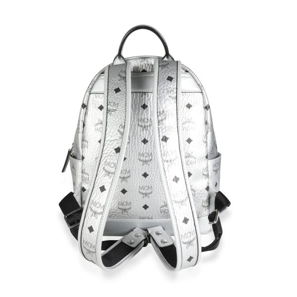 113102 pv MCM Berlin Silver Visetos Monogram Trilogie Stark Backpack