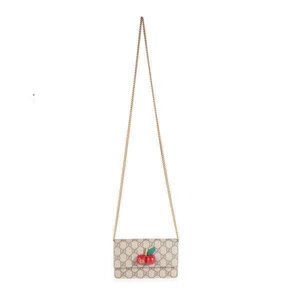 113103 bv ecebde09 ce81 462b 8a04 56582e3ece92 Gucci Crystal Inlaid Cherries Embellished GG Supreme Canvas Mini Bag