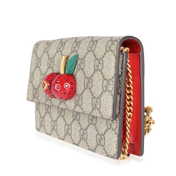 113103 sv 98e981f9 28c8 473a b251 28bd802e6ce9 Gucci Crystal Inlaid Cherries Embellished GG Supreme Canvas Mini Bag