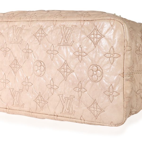 113105 box 5234d6cc beb1 4aa6 8d91 e22e45430c44 Louis Vuitton Ecru Embroidered Monogram Lambskin Olympe Stratus PM