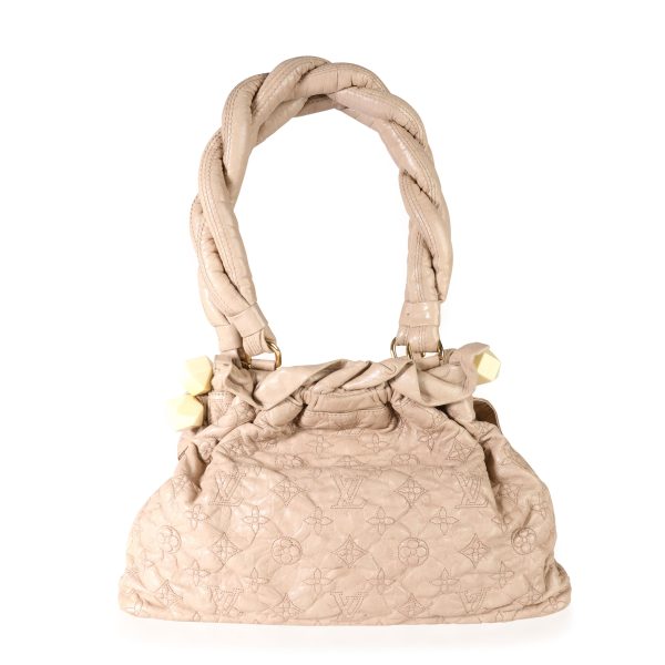 113105 fv 7d4d501d e824 442d 8b51 c933f02e28fd Louis Vuitton Ecru Embroidered Monogram Lambskin Olympe Stratus PM