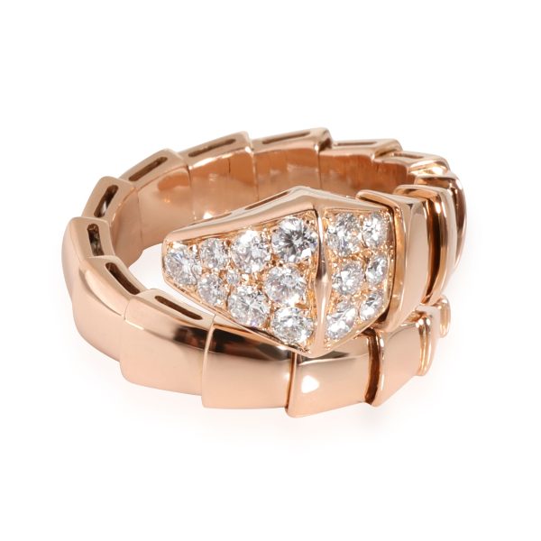 113126 fv fbf55931 8af2 4431 8e65 2766eaa19274 Bulgari Serpenti Diamond Viper Ring in 18k Rose Gold 053 CTW