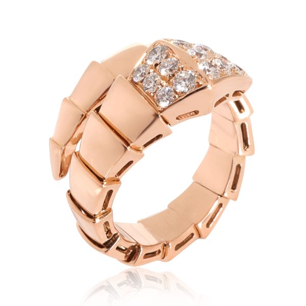 113126 pv 123d4a79 d183 4f68 b5cb 5a77191bcaec Bulgari Serpenti Diamond Viper Ring in 18k Rose Gold 053 CTW