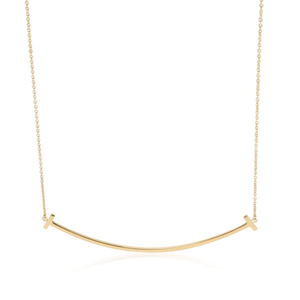 113128 fv Tiffany Co Tiffany T Smile Necklace in 18k Yellow Gold