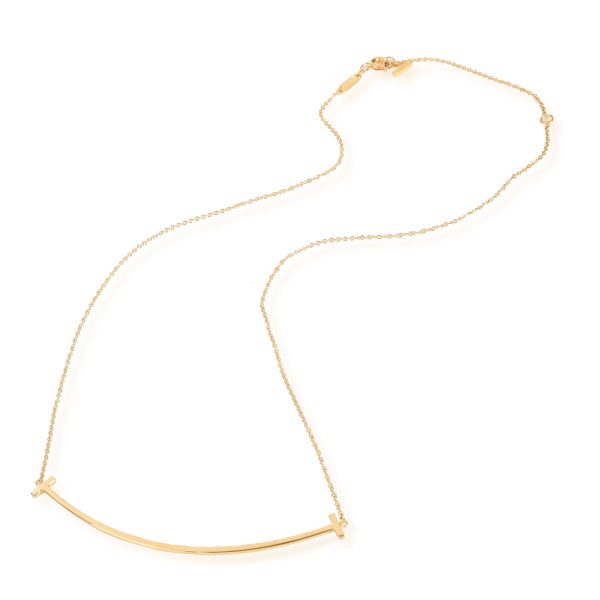 113128 pv Tiffany Co Tiffany T Smile Necklace in 18k Yellow Gold