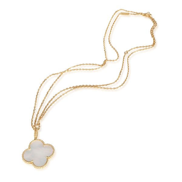 113138 pv Van Cleef Arpels Vintage Alhambra Mother Of Pearl Long Necklace in 18K Gold