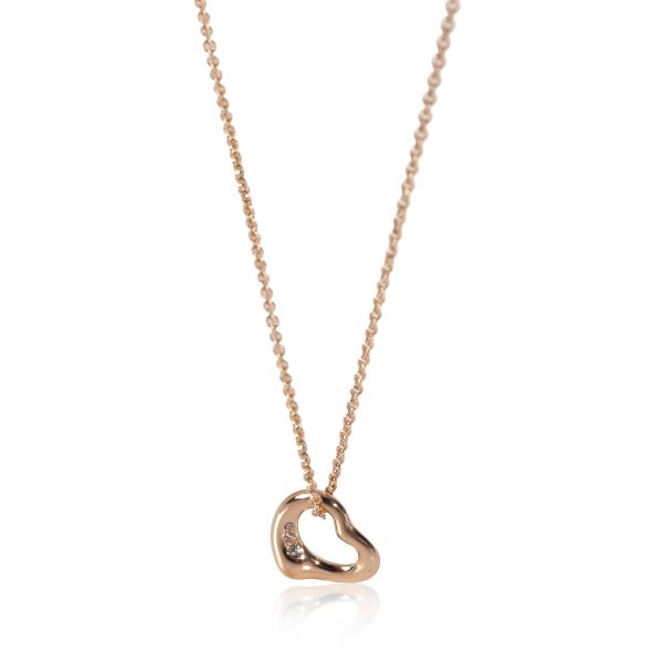 113229 fv a368dc3f 2ba3 49fe a9e0 a30386d03510 Tiffany Co Elsa Peretti Open Heart Diamond Pendant in 18K Rose Gold 001 CTW