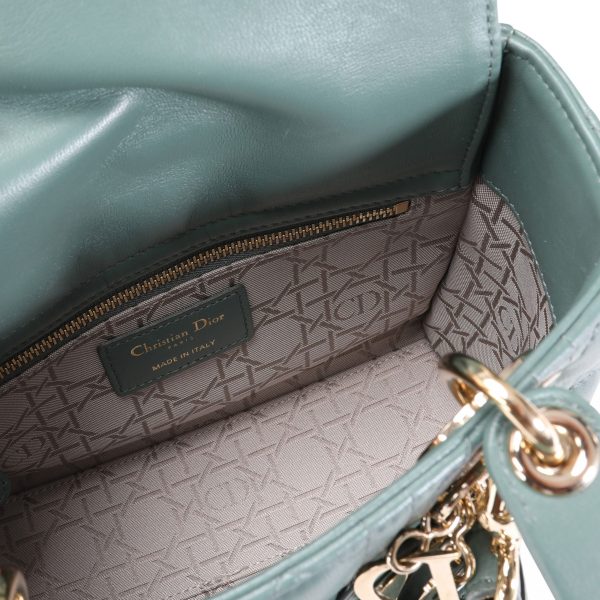 113294 av 2edf1e28 624c 4180 829d c8fff54215fe Dior Green Cannage Lambskin Lady Dior My ABCDior Bag