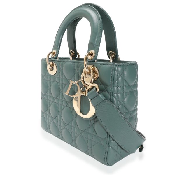 113294 sv c47a9fd6 9425 44f7 a6c7 8b72c6757549 Dior Green Cannage Lambskin Lady Dior My ABCDior Bag