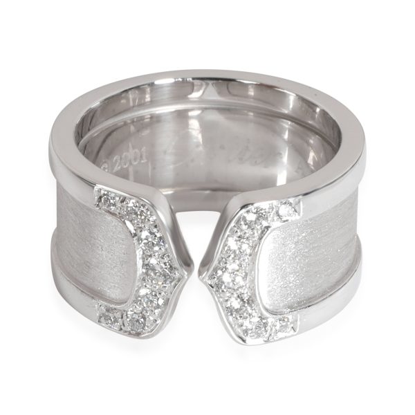 Rings Cartier C De Cartier Diamond Ring in 18k White Gold 021 CTW