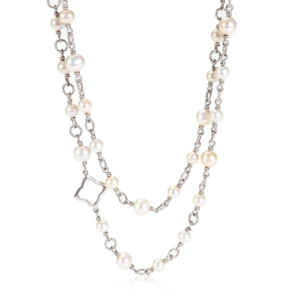 113403 fv David Yurman Bijoux Pearl Necklace in Sterling Silver