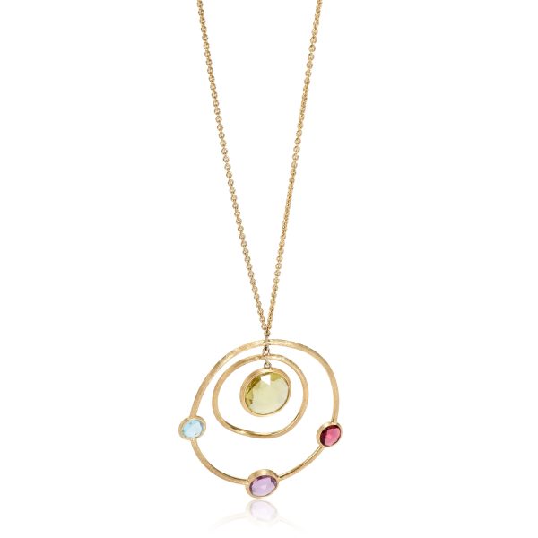 113410 fv b99a17b8 d94f 436e 9ab1 a845acfdf6f2 Marco Bicego Jaipur Mixed Gemstone Circle Pendant in 18K Yellow Gold