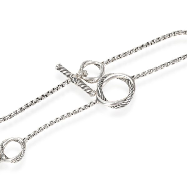 113417 clasp 28e3f230 7792 4aca 9a93 45e2936acf8f David Yurman Circle Pearl Station Necklace in Sterling Silver