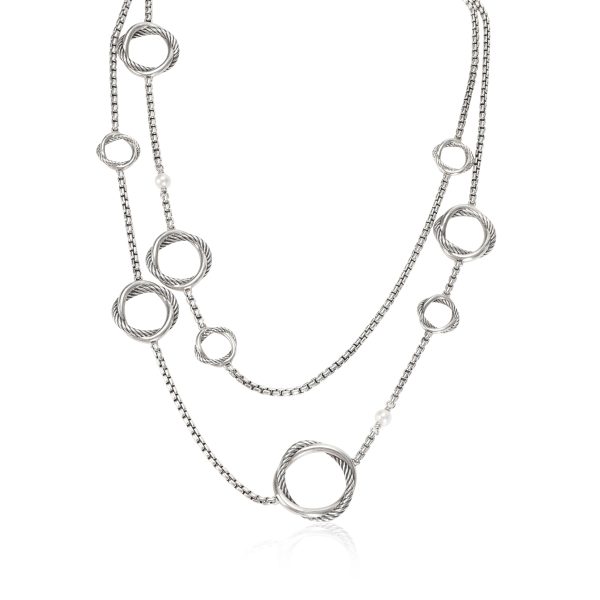 113417 fv 018d5e82 bdab 401f 89b4 55a074fa7f01 David Yurman Circle Pearl Station Necklace in Sterling Silver