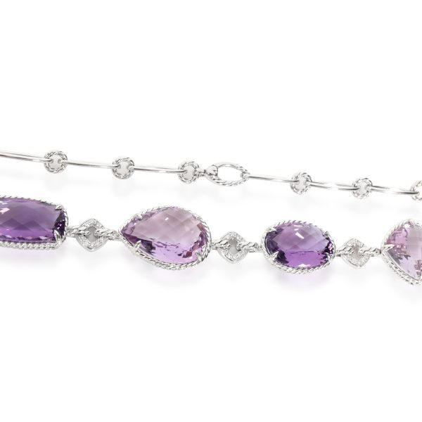 113491 clasp 647ab8cf aa28 4379 8088 26b2aaf7092f David Yurman Amethyst Diamond Necklace in 18kt White Gold 03 CTW