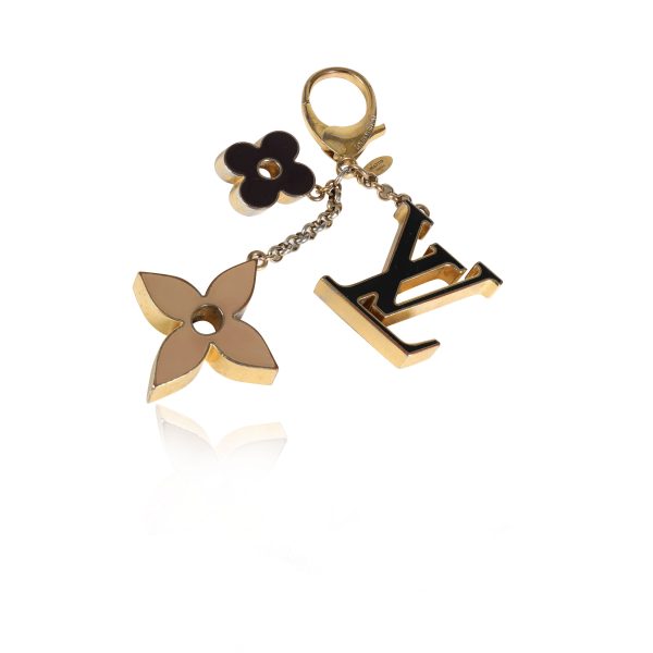 113580 fv Louis Vuitton Gold Fleur de Monogram Bag Charm