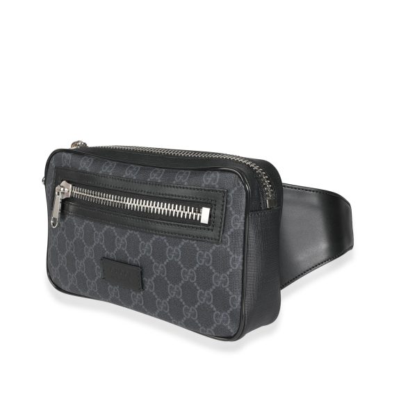 113593 box 4455f21a 7041 44b7 838a 46a9b7fd4d53 Gucci Black GG Supreme Belt Bag