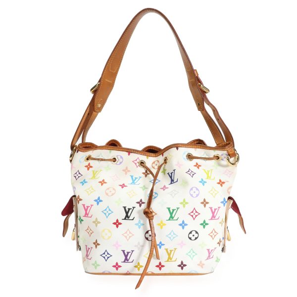 113598 fv e53eccdb 7eee 4915 928c 7e1a50238162 Louis Vuitton x Takashi Murakami White Monogram Multicolore Petit Noé Bag