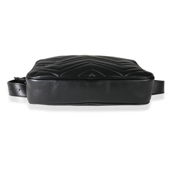 113599 stamp 26363d12 199a 4a43 9c0a 9ddb93605de0 Gucci Black GG Marmont Matelassé Square Belt Bag 80