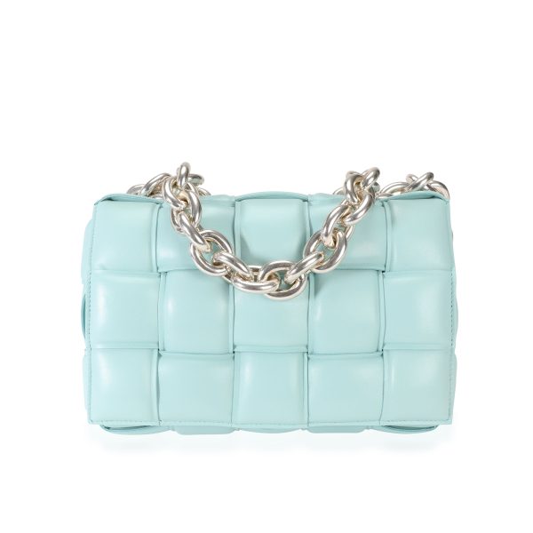 113641 fv 2b2f79d7 14ca 4c71 bf68 ddbfe8543a66 Bottega Veneta Spearmint Maxi Intrecciato Leather Chain Cassette Bag