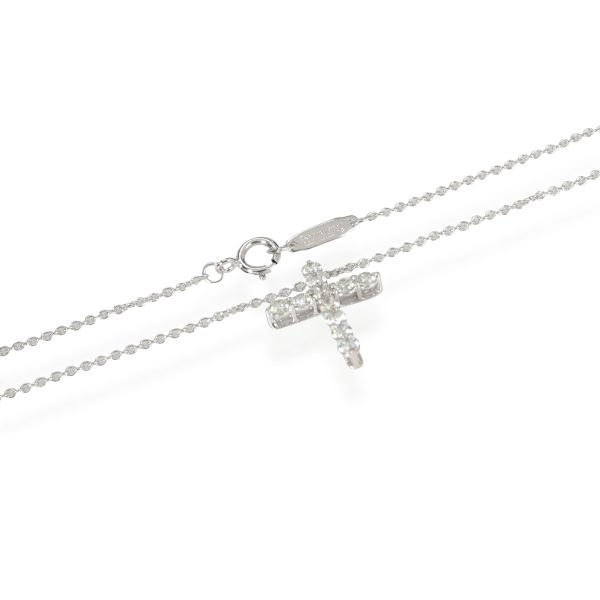 113656 clasp Tiffany Co Diamond Cross Pendant in Platinum 044 CTW