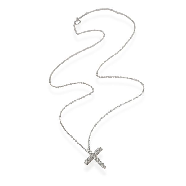 113656 pv Tiffany Co Diamond Cross Pendant in Platinum 044 CTW