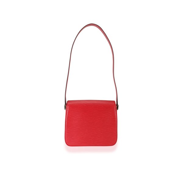 113677 pv Louis Vuitton Rouge Epi Leather Buci Shoulder Bag