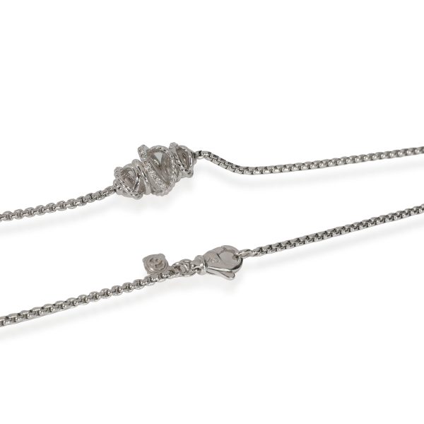 113780 clasp 11e42f0b 02c5 43a4 bf21 d25c04f07cc5 David Yurman Crossover Diamond Necklace in Sterling Silver 033 CTW