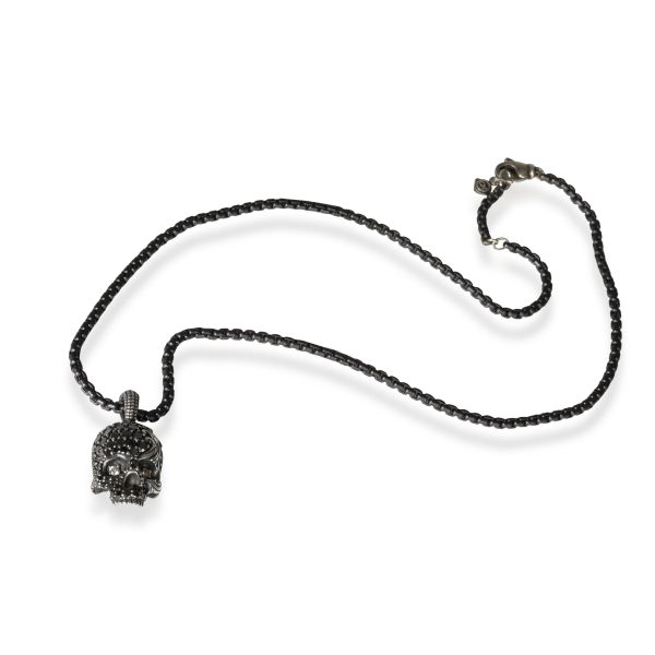 113784 pv 55d958e0 7565 42f9 8faa bc663481b369 David Yurman Waves Skull Diamond Fashion Pendant in Sterling Silver 1 CTW