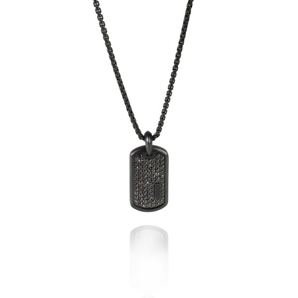 113803 fv David Yurman Pave Diamond Fashion Pendant in Sterling SilverTitanium 268 CTW