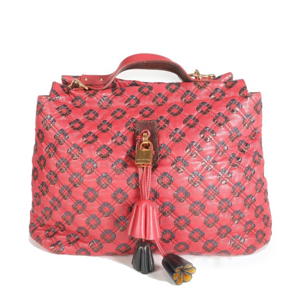 113999 fv cde6f07d dd2b 40d4 82e5 cab34ecba848 Marc Jacobs Red Brown Metallic Quilted Leather Crossbody Bag