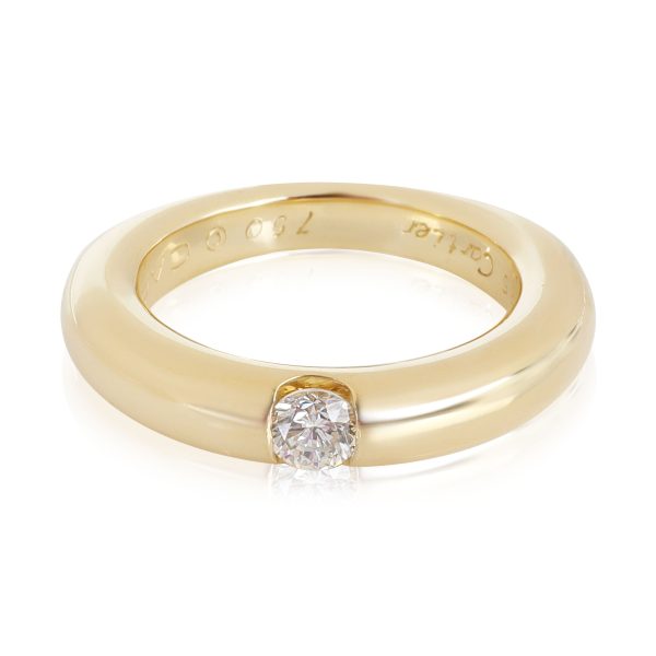 Rings Cartier Ellipses Diamond Solitaire Ring in 18kt Yellow Gold G H VS 025 CTW