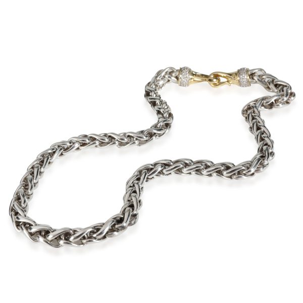 114093 pv c49e52bc 52e9 490d a7ac 463e6e9d0df0 David Yurman Diamond Wheat Chain Necklace in 14K YGSS 068 CT