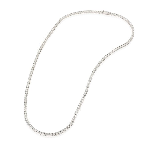 114146 pv Diamond Tennis Necklace in 14k White Gold 81 CTW