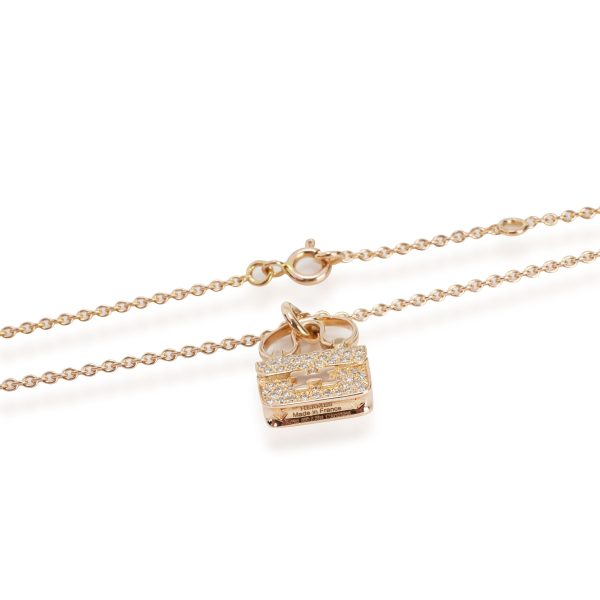 114209 clasp Hermès Amulettes Diamond Pendant in 18K Yellow Gold 029 CTW