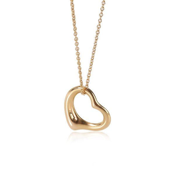 114235 fv Tiffany Co Elsa Peretti Open Heart Pendant in 18K Rose Gold