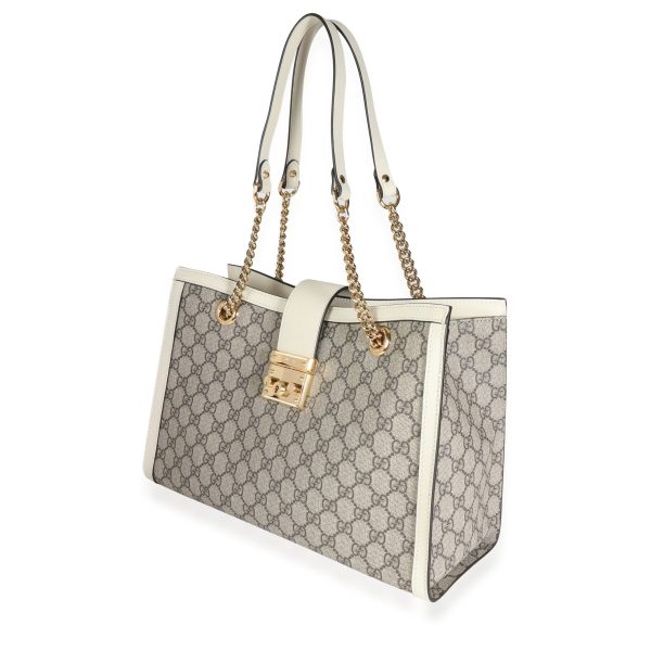 114251 sv 1c739595 f18a 4e54 b236 8e1437f8ac9c Gucci GG Supreme Medium Padlock Tote