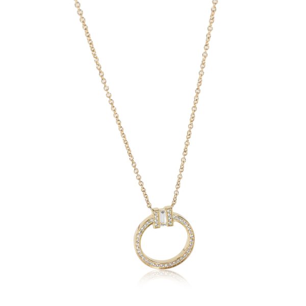 114267 fv Tiffany Co T Diamond Circle Pendant in 18k Yellow Gold 014 CTW