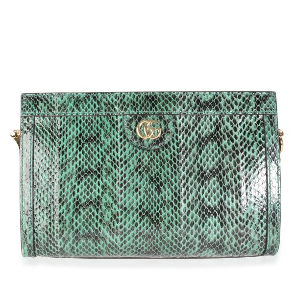 114332 fv 434f30ad e177 40fd 9a21 27776380373a Gucci Emerald Snakeskin Small Ophidia Shoulder Bag