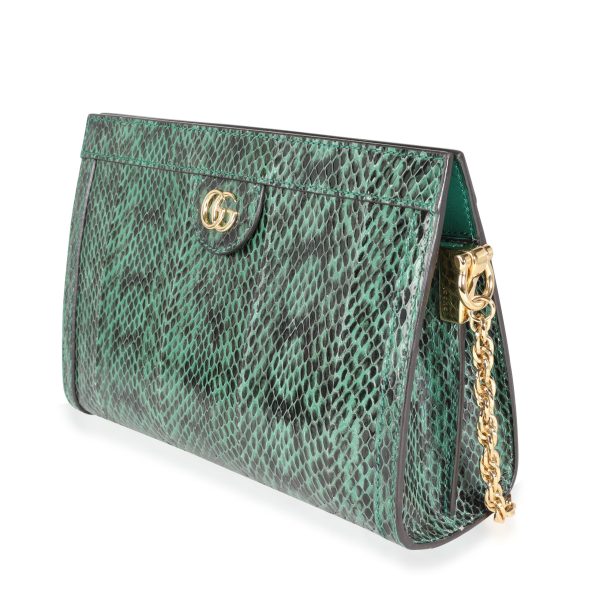 114332 sv 99c7d305 69c0 4774 84a5 6eb45a33d0f9 Gucci Emerald Snakeskin Small Ophidia Shoulder Bag