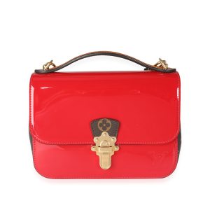 114339 fv Christian Louboutin Bench Reporter Shoulder Bag Leather Navy Red